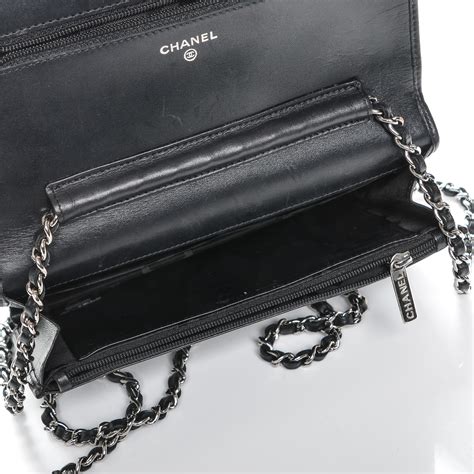 chanel wallet on chain cambon|CHANEL Calfskin Quilted Cambon Wallet On Chain WOC Black .